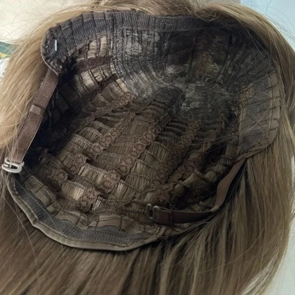 Ash Medium Brown #4 Long Straight Hair Wig - Realistic Look